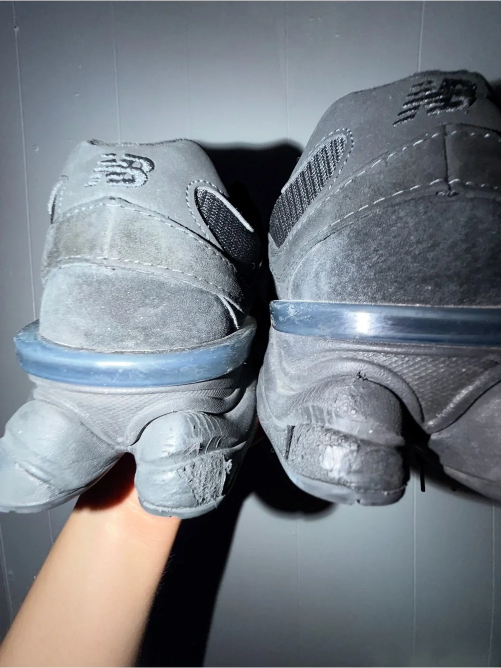 Used New Balance Triple Black 9060s size 10 no box